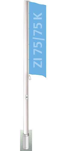Aluminium flagpole Euromast ZI 75 / ZI 75 K