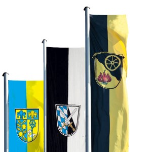 municipality hoisting flags