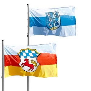 municipality hoisting flag