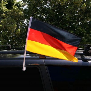 Carflags with plastic holder for the car window