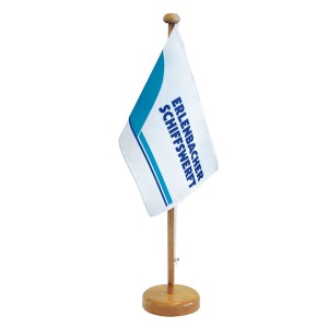 tableflag in special printing with wooden tablestand