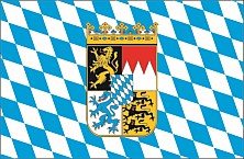 Flagge bayerische Raute mit Wappen