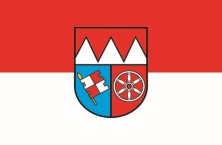 Flagge Unterfranken mit Wappen