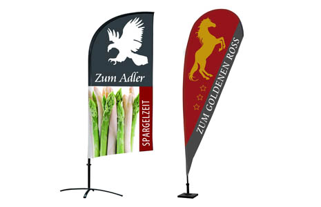 printed beachflags with your advertising message