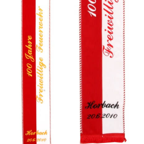 Embroidered memorial ribbons