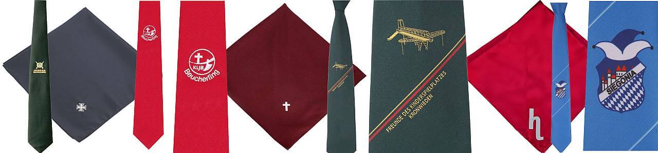 Krawatten und Schultertücher