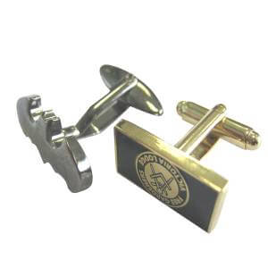 Attachment of metal badges to cufflinks