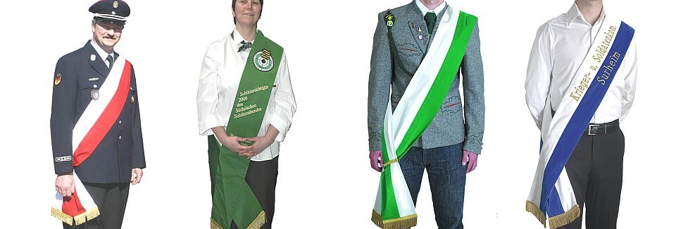 Possibilities of wearing sashes