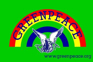 Regenbogenfahne Greenpeace
