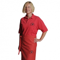 embroidered polo and apron