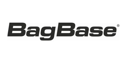 Wir führen Artikel der bekannten Marke BagBase Das Logo der Marke BagBase