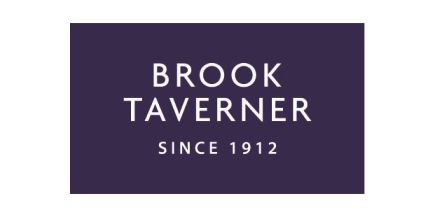 Wir führen Artikel der bekannten Marke Brook Taverner Das Logo der Marke Brook Taverner