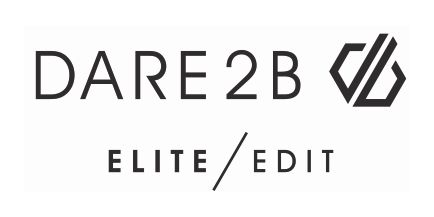 Wir führen Artikel der bekannten Marke Dare 2B Elite / Edit Das Logo der Marke Dare 2B Elite / Edit