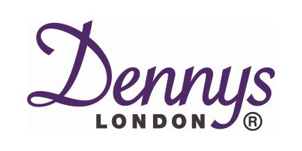 Wir führen Artikel der bekannten Marke Dennys London Das Logo der Marke Dennys London