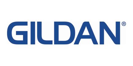 Wir führen Artikel der bekannten Marke Gildan Das Logo der Marke Gildan