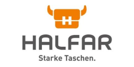 Wir führen Artikel der bekannten Marke Halfar Das Logo der Marke Halfar