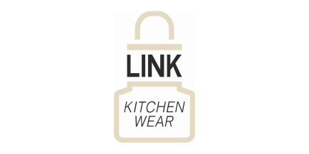 Wir führen Artikel der bekannten Marke LINK Kitchenwear Das Logo der Marke LINK Kitchenwear