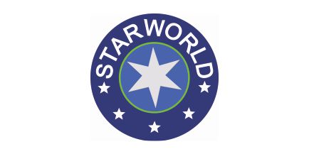 Wir führen Artikel der bekannten Marke Starworld Das Logo der Marke Starworld