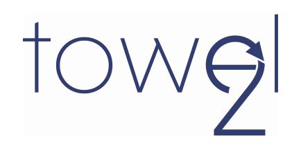 Wir führen Artikel der bekannten Marke Towel2 Das Logo der Marke Towel2