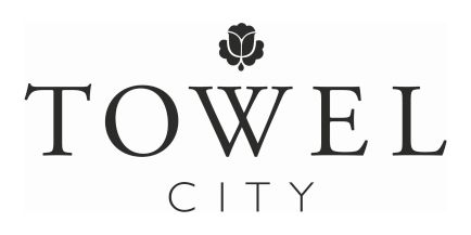 Wir führen Artikel der bekannten Marke Towel City Das Logo der Marke Towel City