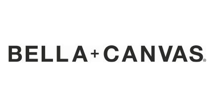 Wir führen Artikel der bekannten Marke Bella + Canvas Das Logo der Marke Bella + Canvas