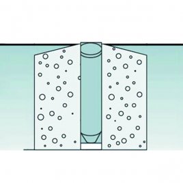 schematic description of a ground tube in concrete