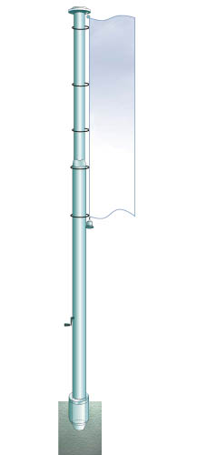 Aluminium flagpole Euromast I