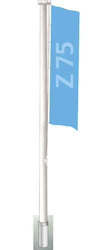 Aluminium flagpole Z 75