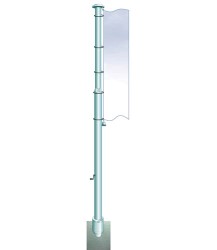 Aluminium flagpole Euromast I