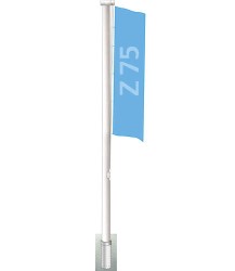 Aluminium flagpole Z 75