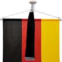 Trauerflor für Bannerfahnen aus Synthetikstoff Trauerflor