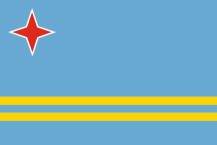 Flagge rot blau gelber stern