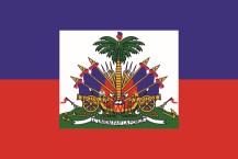 Flagge Haitis mit Wappen