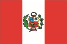 Flagge Perus mit Wappen