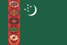 Flagge Turkmenistans