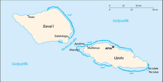 Die Lage Samoas