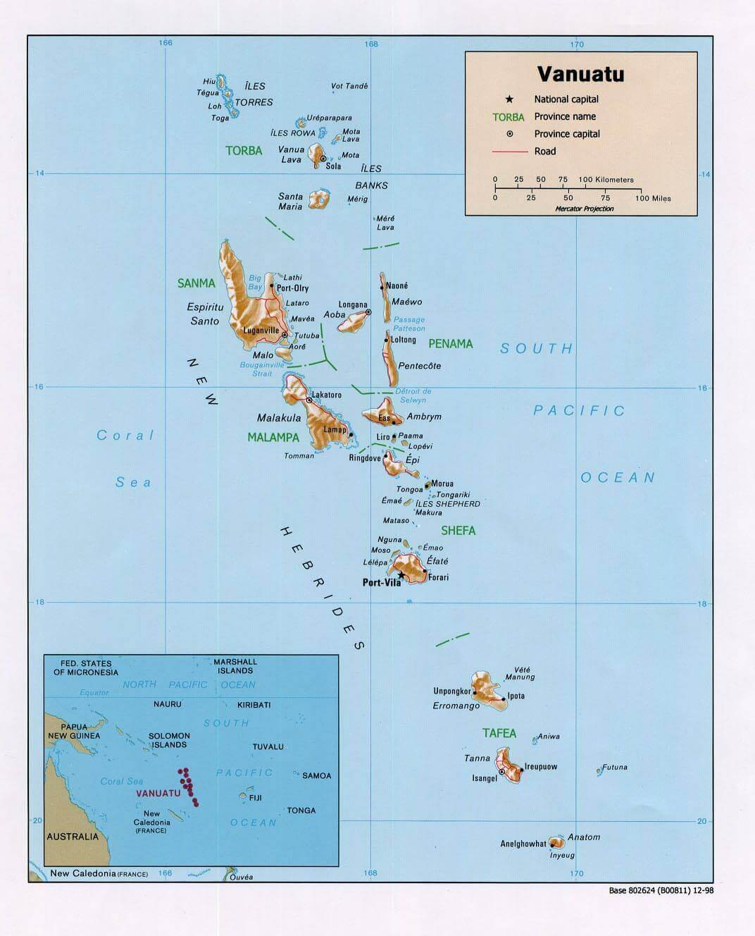 Die Lage Vanuatu
