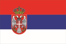Flagge Serbiens