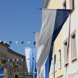 hanging flags on straight wall attachment