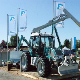 cantilever flags at an exhibition