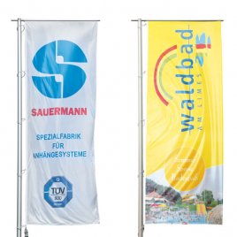 partial or full printing on cantilever flag