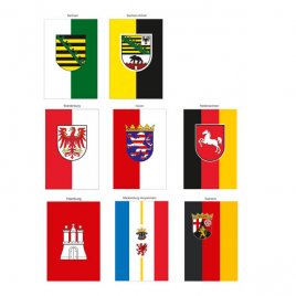 some German state table banners