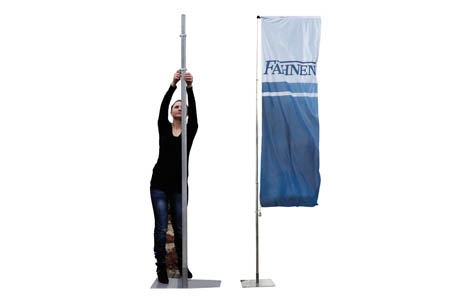 Mobile telescopic flagpoles and accessories