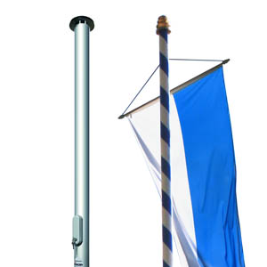 Flagpoles made of aluminium or wood