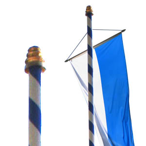 Wooden flagpoles