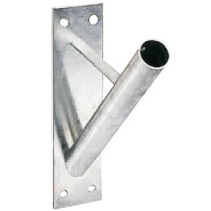 Pole holders oblique made of steel, silver colored 30° or 90°