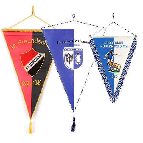 Embroidered pennants
