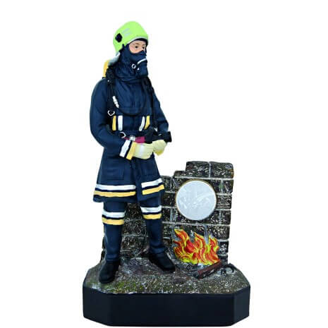 Fire fighter in original workwear