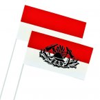 paper flag red-white with or without firebrigade motive