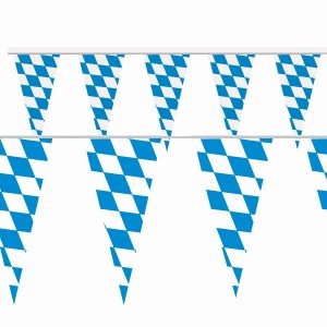 Kunststoff-Wimpelketten mit bayerische Raute Wimpelketten aus Kunststoff mit bayrischer Raute